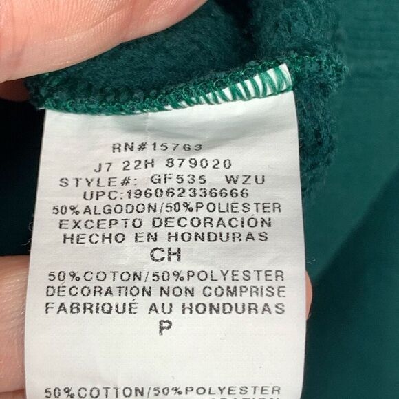 Champion Women's Script Logo Powerblend Crewneck Sweatshirt Green Size Small - Picture 8 of 8